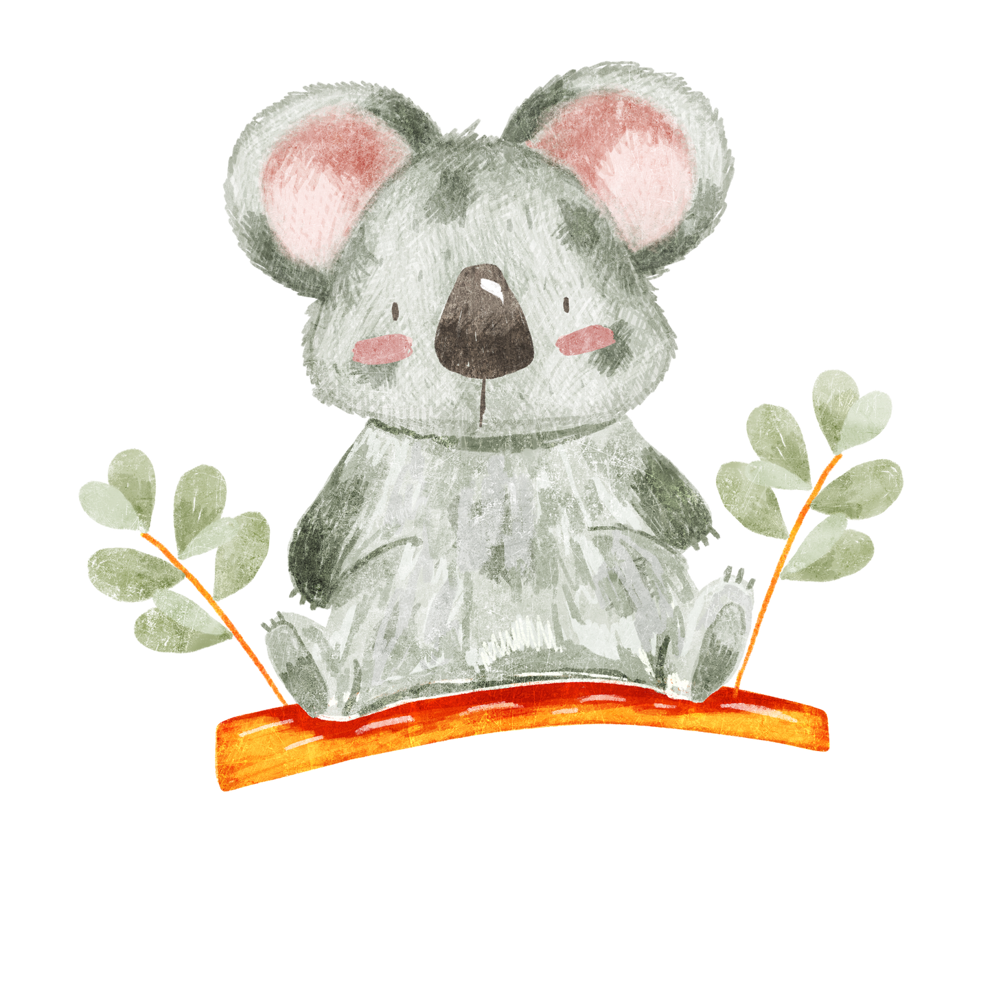 Bügelbild Koala am Zweig