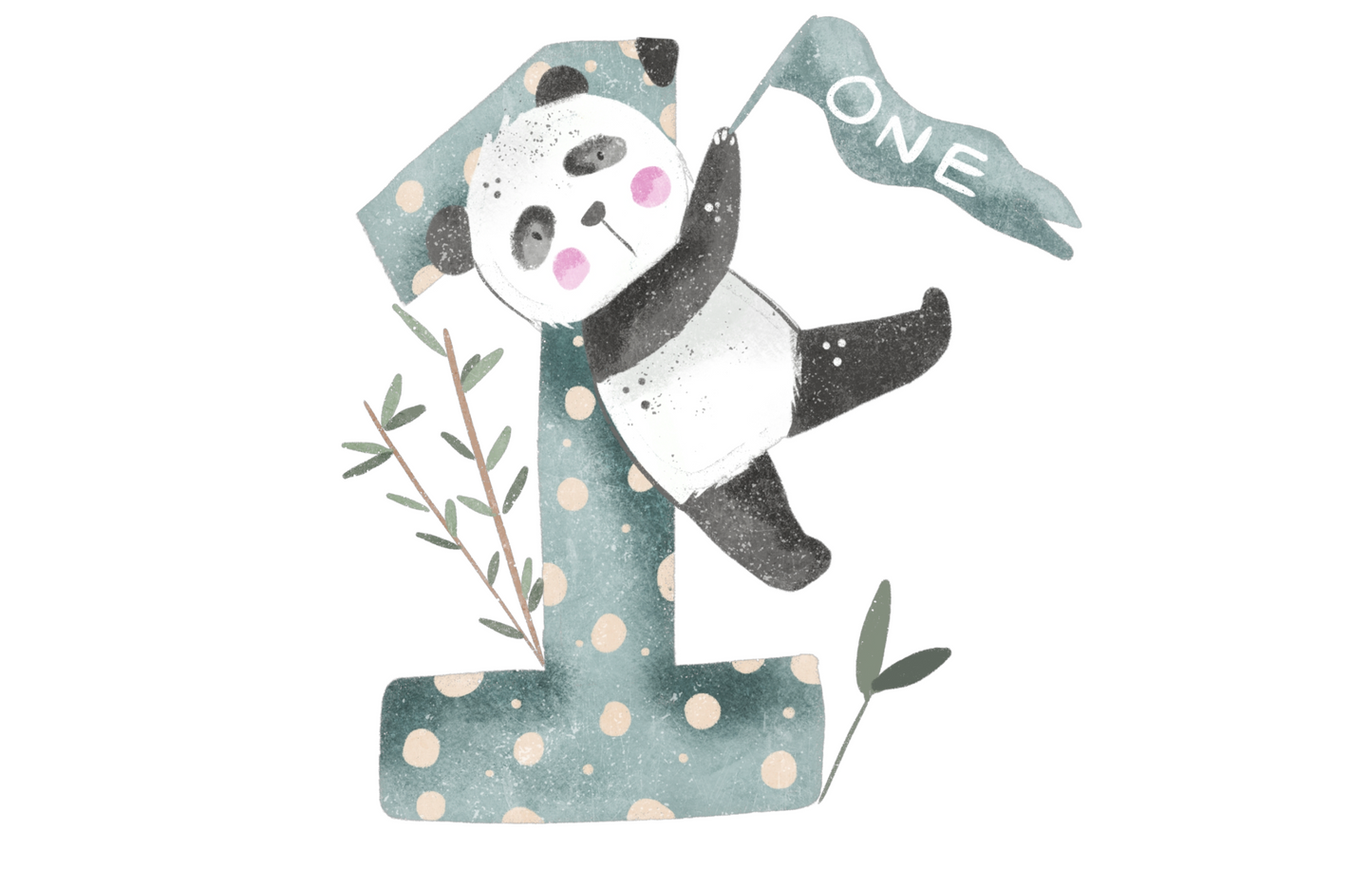 Bügelbild Geburtstag Panda 1