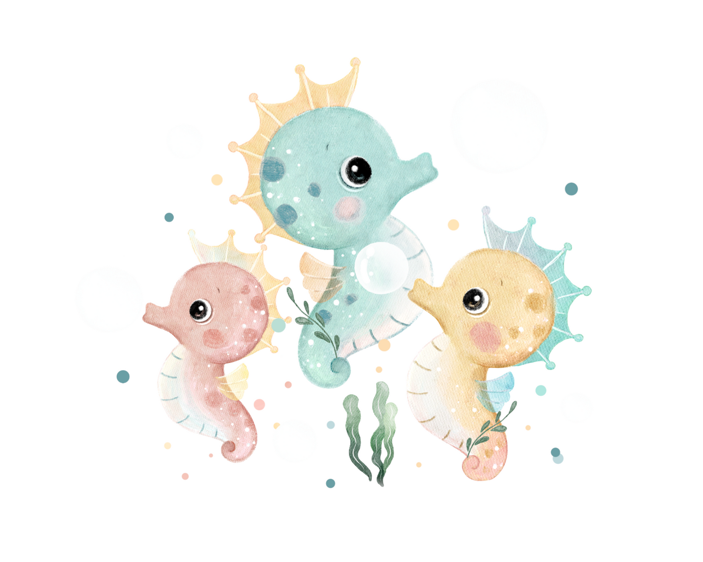 Bügelbild Seepferdchen