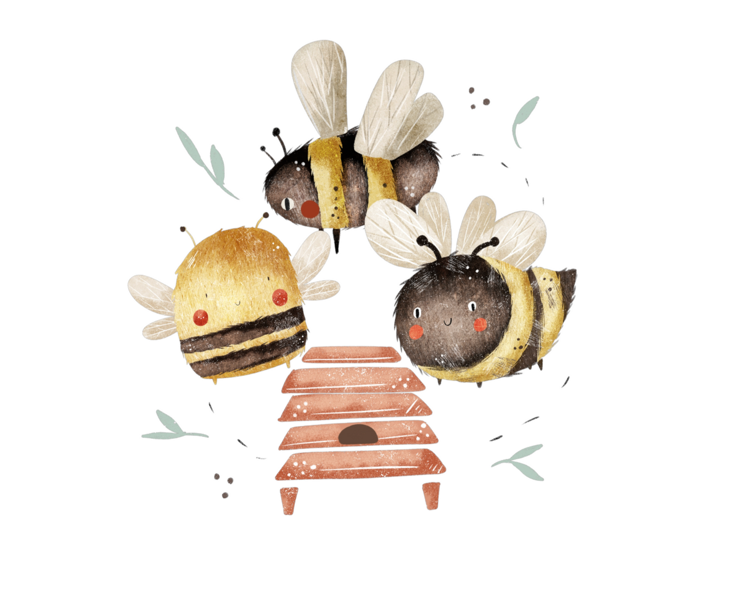 Bügelbild Bienenstock