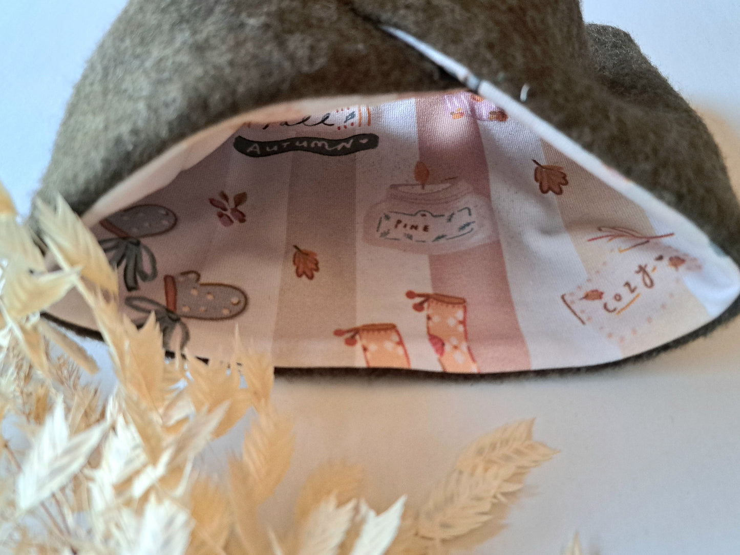 Stirnband Wollfleece 'Virgin Wool'mulesingfrei dunkelgrün / gestreift