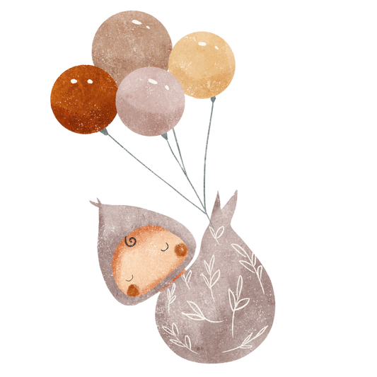 Bügelbild Baby Luftballon