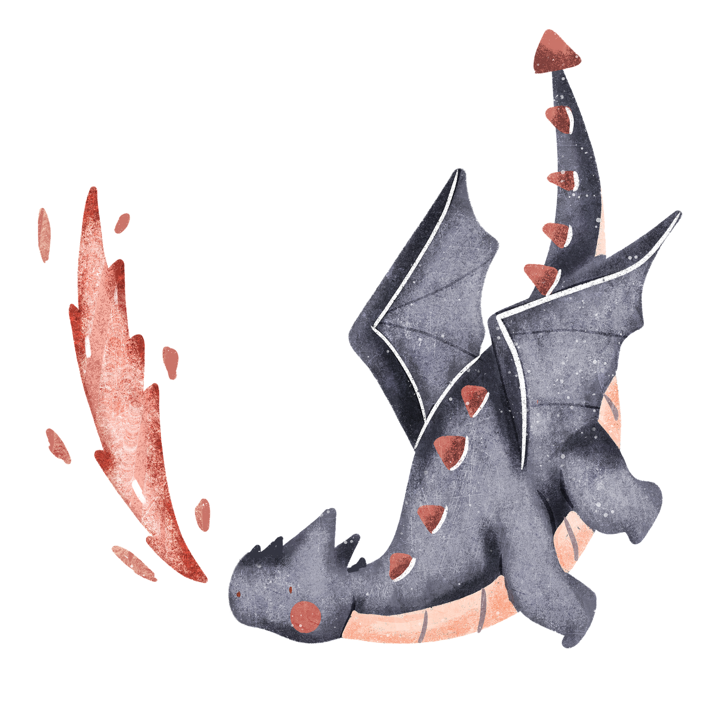 Bügelbild Drache schwarz