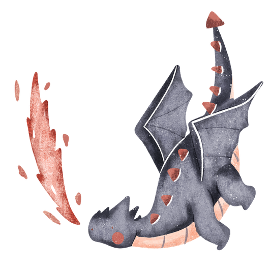 Bügelbild Drache schwarz