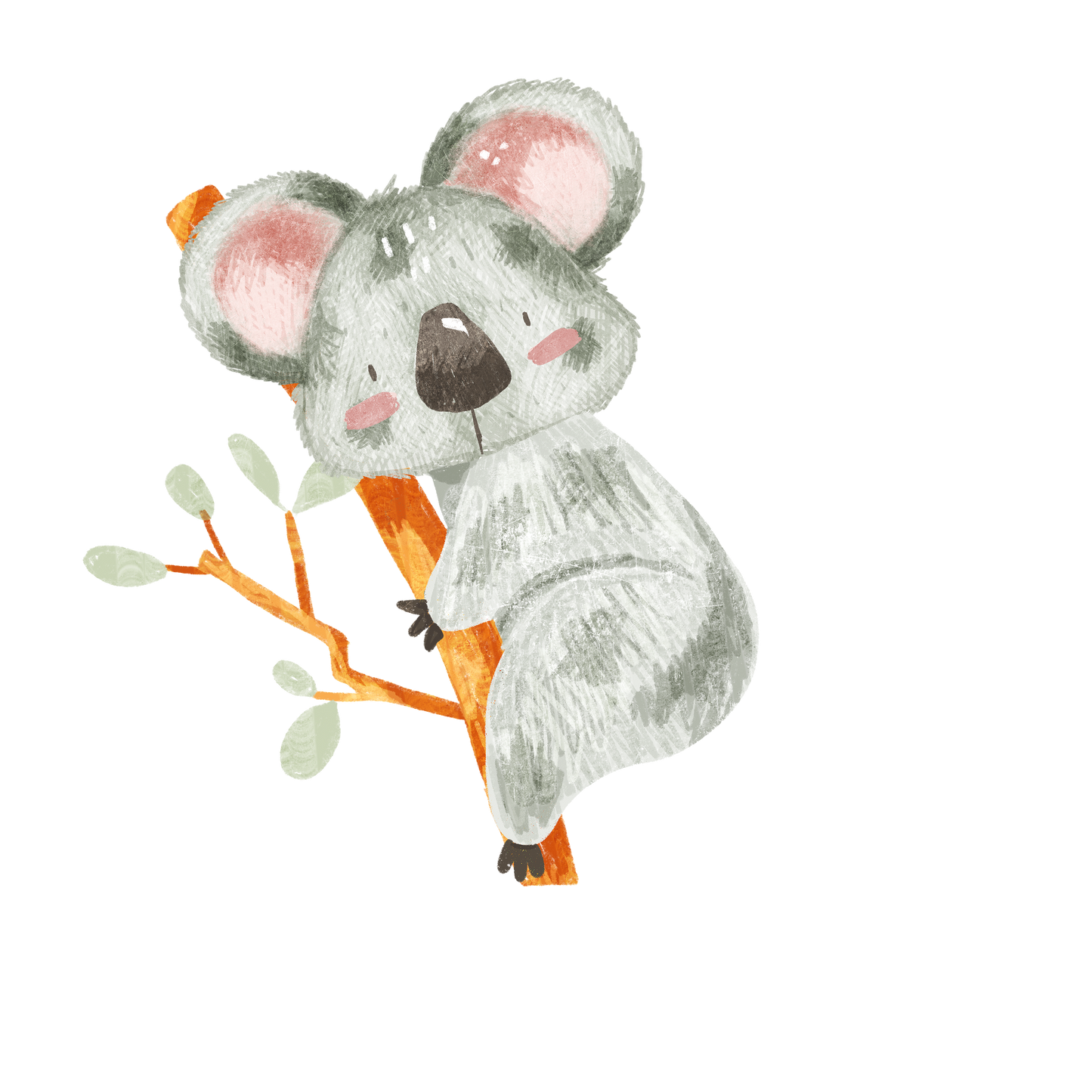 Bügelbild Koala am Zweig