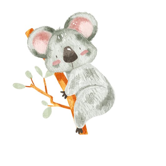 Bügelbild Koala am Zweig