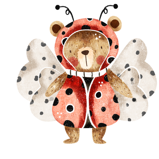 Bügelbild Marienkäferbär