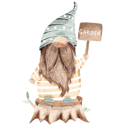 Bügelbild Gartenzwerg