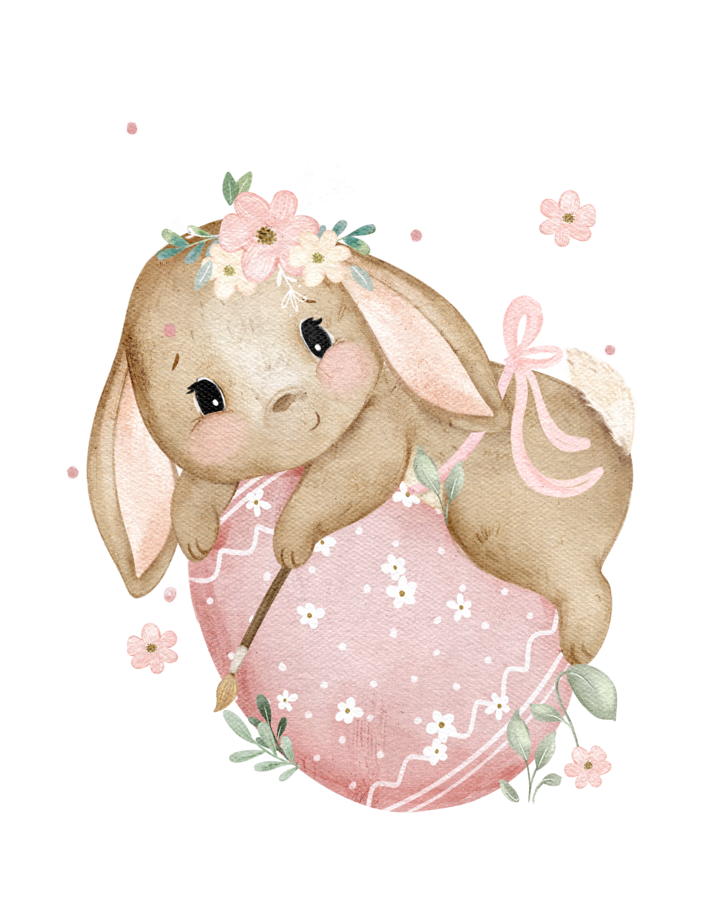 Bügelbild Hase Osterei