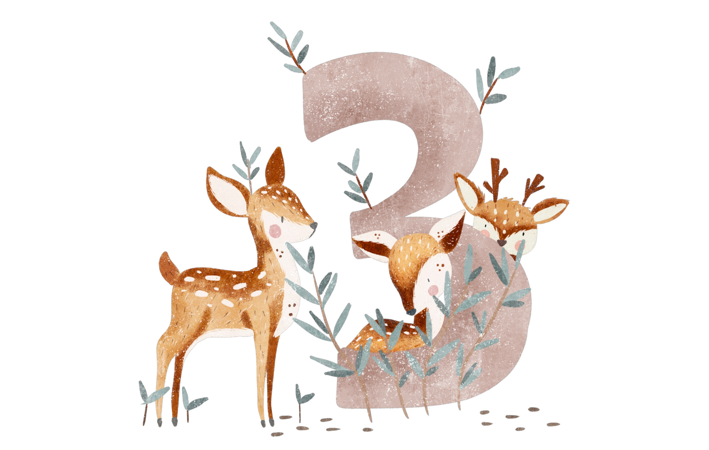 Bügelbild Geburtstag Reh 3