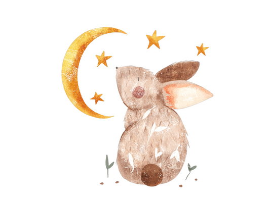 Bügelbild Lichtertiere Hase