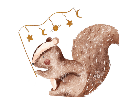 Bügelbild Lichtertiere Eichhörnchen