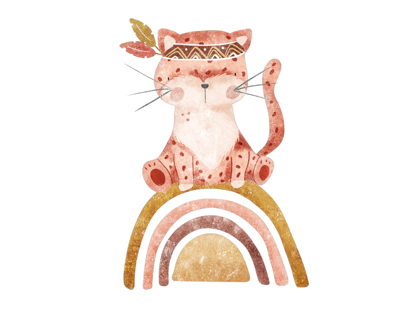 Bügelbild Boho Leopard