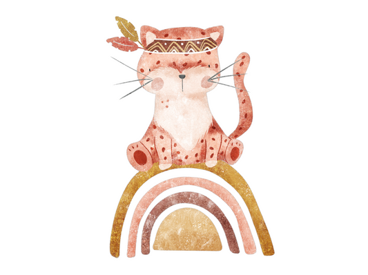 Bügelbild Boho Leopard