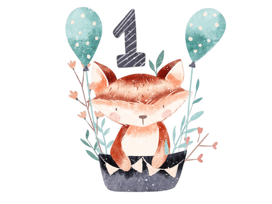 Bügelbild Geburtstag Fuchs 1