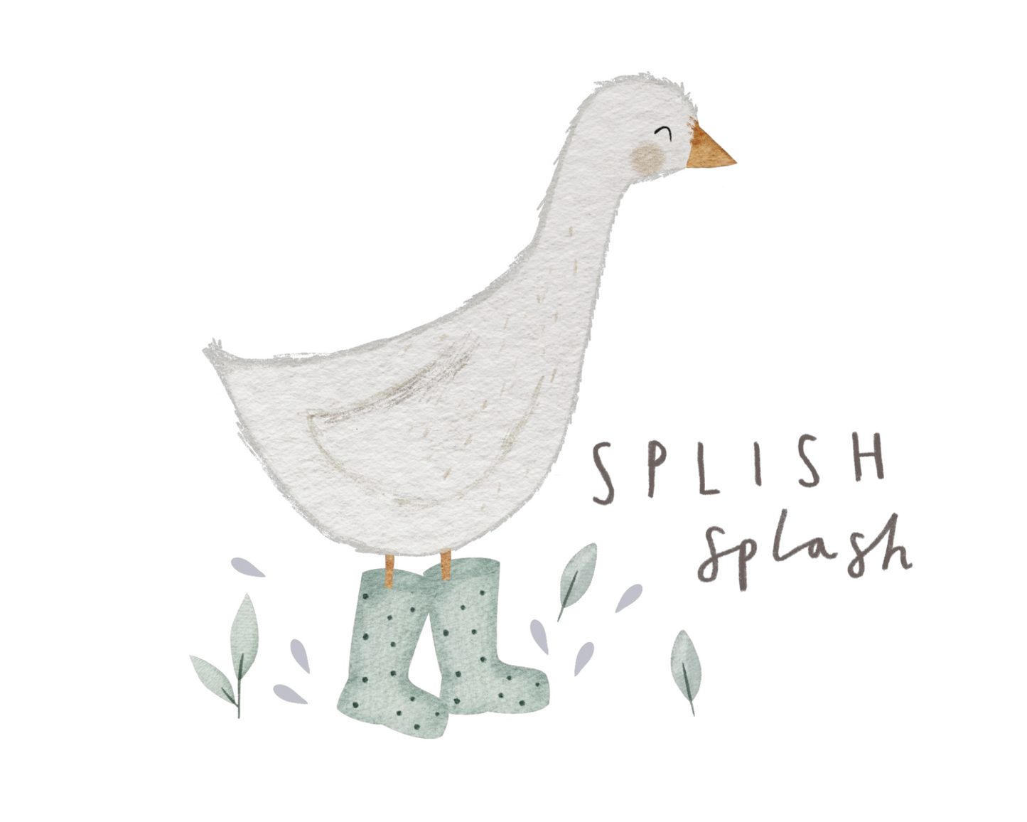 Bügelbild Splish Splash Gans