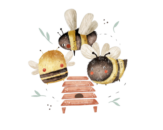 Bügelbild Bienenstock