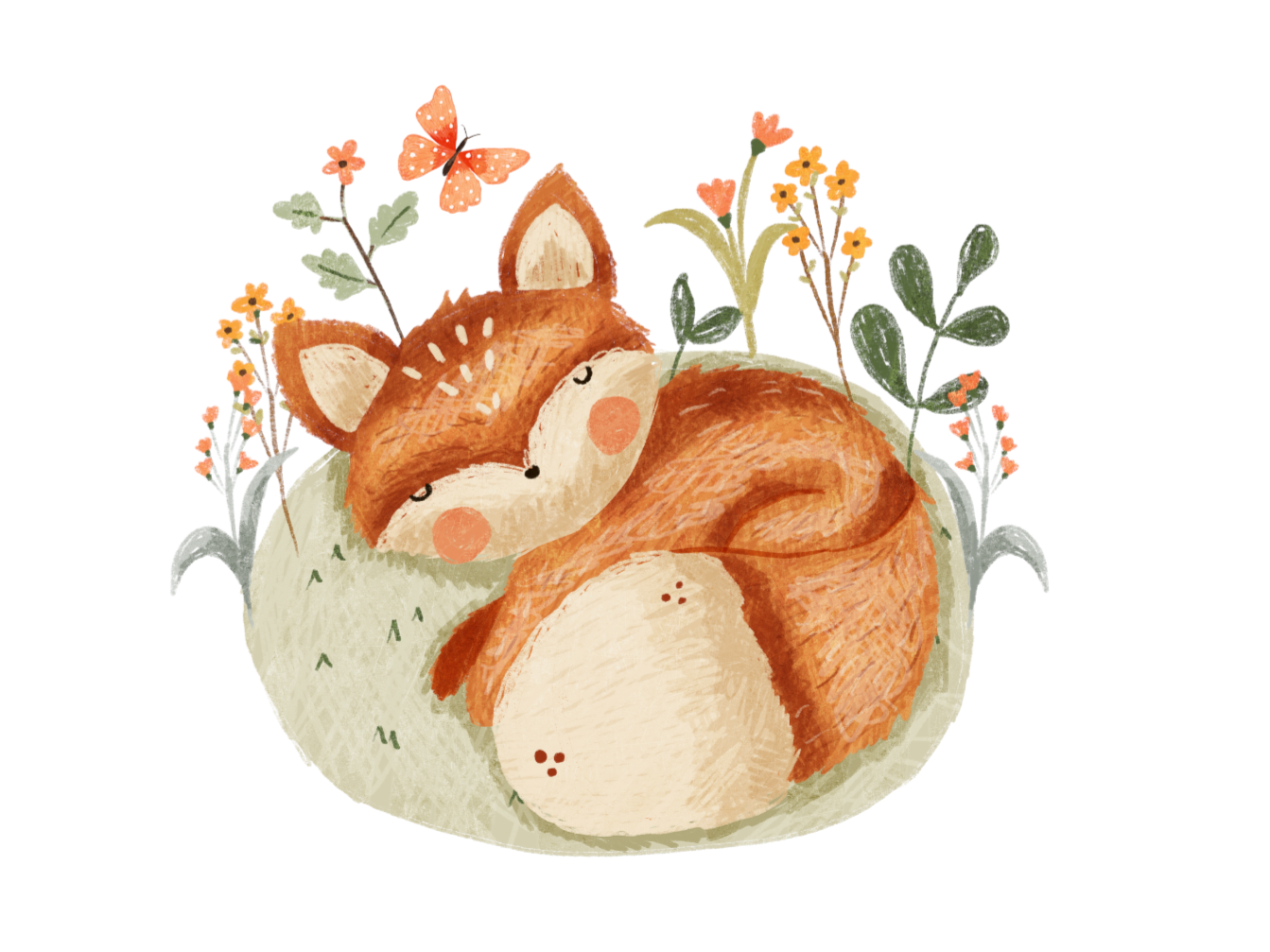 Bügelbild Fuchs Seite