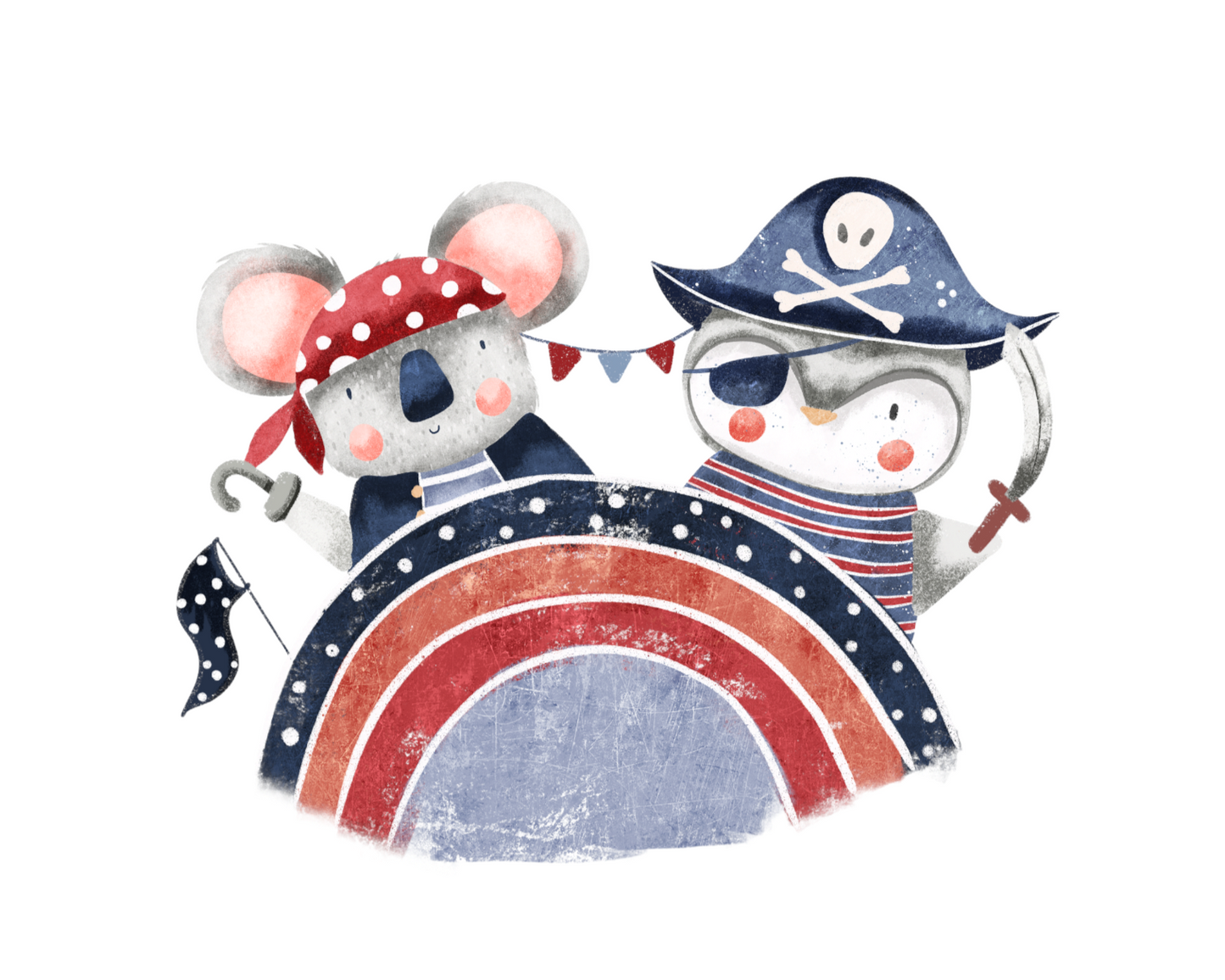 Bügelbild Piraten Bogen