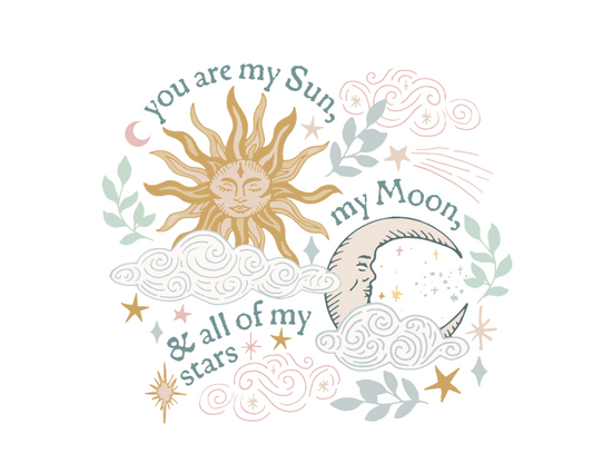 Bügelbild Sun,Moon and Stars