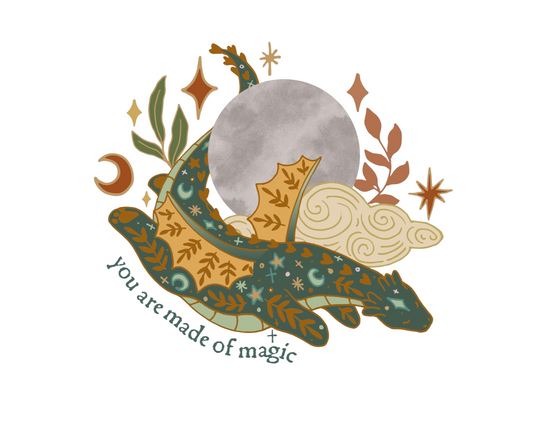 Bügelbild Drache mystisch