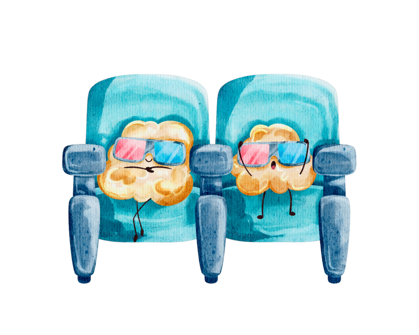 Bügelbild Popkorn im Sitz