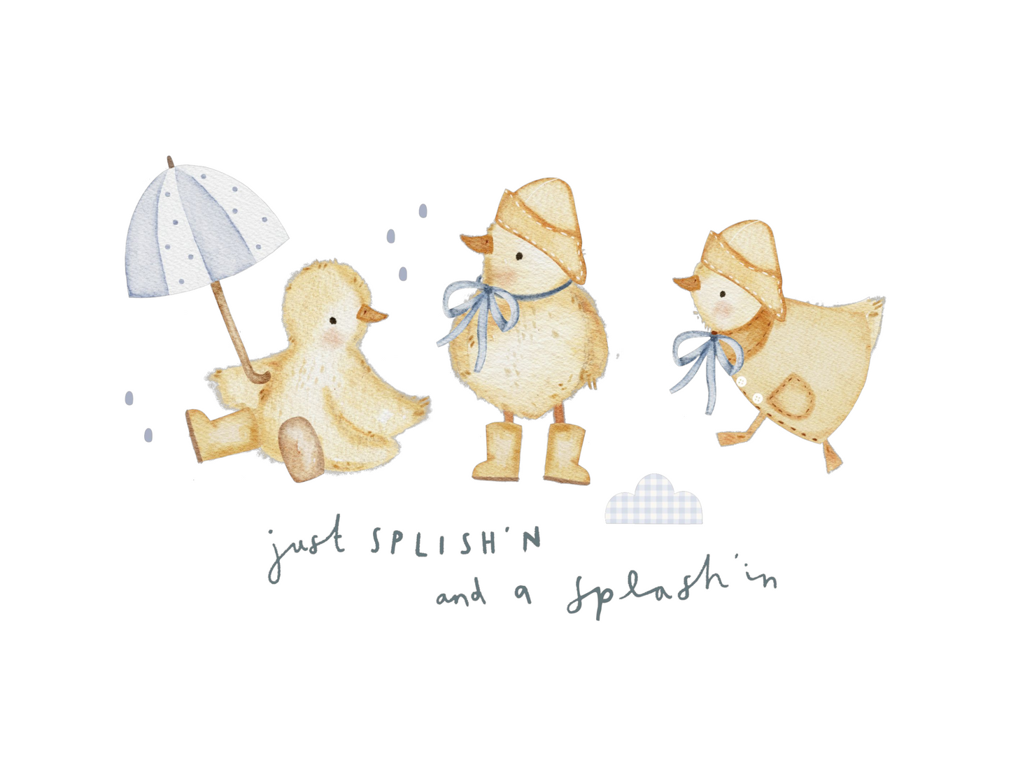 Bügelbild Küken im Regen