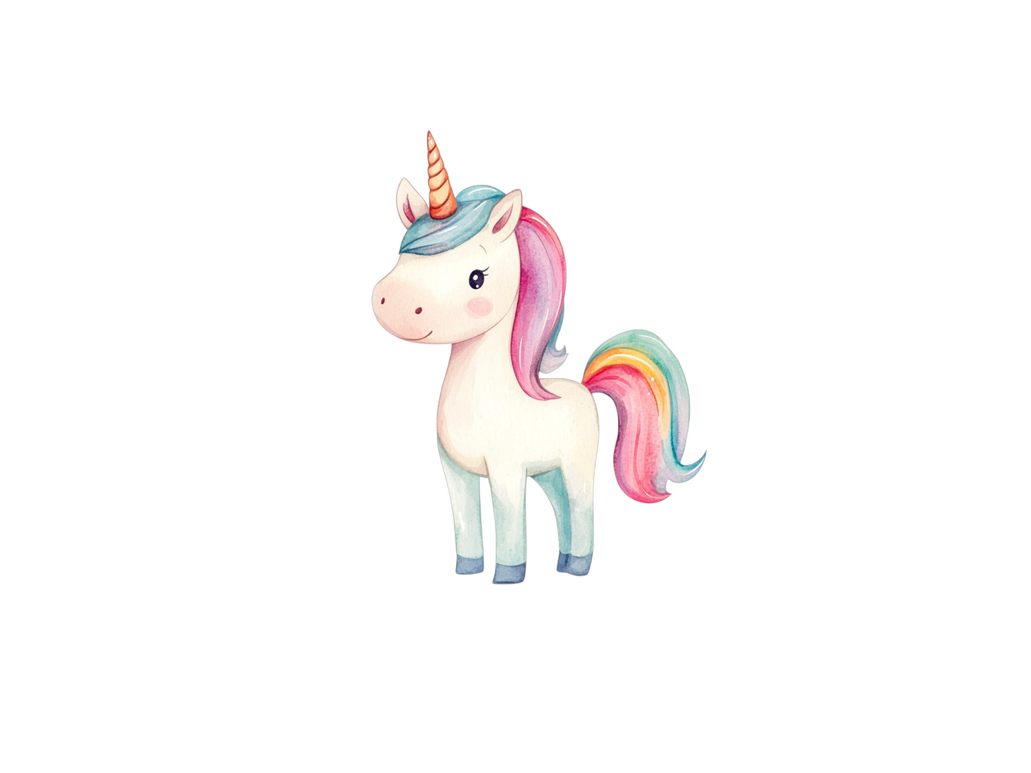 Einhorn mit Regenbogenmähne